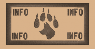Patch-Flak/ K-9 Pawprint with Dog Silhouette